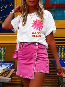 DrmWander Kỳ nghỉ, Mùa xuân, Trang phục nghỉ dưỡng dành cho nữ, Áo thun mùa xuân cho nữ - trắng - Xem 2