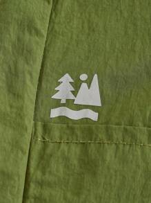 SHEIN Sports Pantalones sueltos y rectos con bolsillos, casuales y versátiles para uso al aire libre - Verde militar - Ver 8