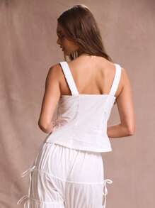 MUSERA 宽肩带露肩系带吊带背心，适合度假、海滩、节日、伊比沙岛、新娘单身派对、外出、夜店、秋季派对等场合，优雅时尚。