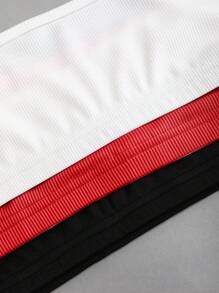 EgrlEra 女式无袖露背背心，纯色，短款长度，性感夏日 - 彩色 - 查看 3