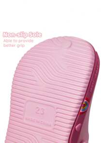 LOONEY TUNES X SHEIN Pink Cartoon Baby Hole Shoes Girl Slippers, EVA Material Is Light, Toe Protection, Wet Water, Suitable For Home Or Out Use - Pink - View 3