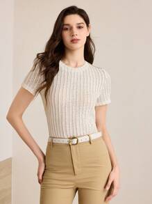 MOTF PREMIUM 1PC ASYMMETRICAL SHAPE BUCKLE BELT - White - View 4