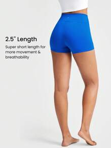 GLOWMODE 2.5英寸FeatherFit™超短防滑短褲，低強度休閒日常健身夏季運動