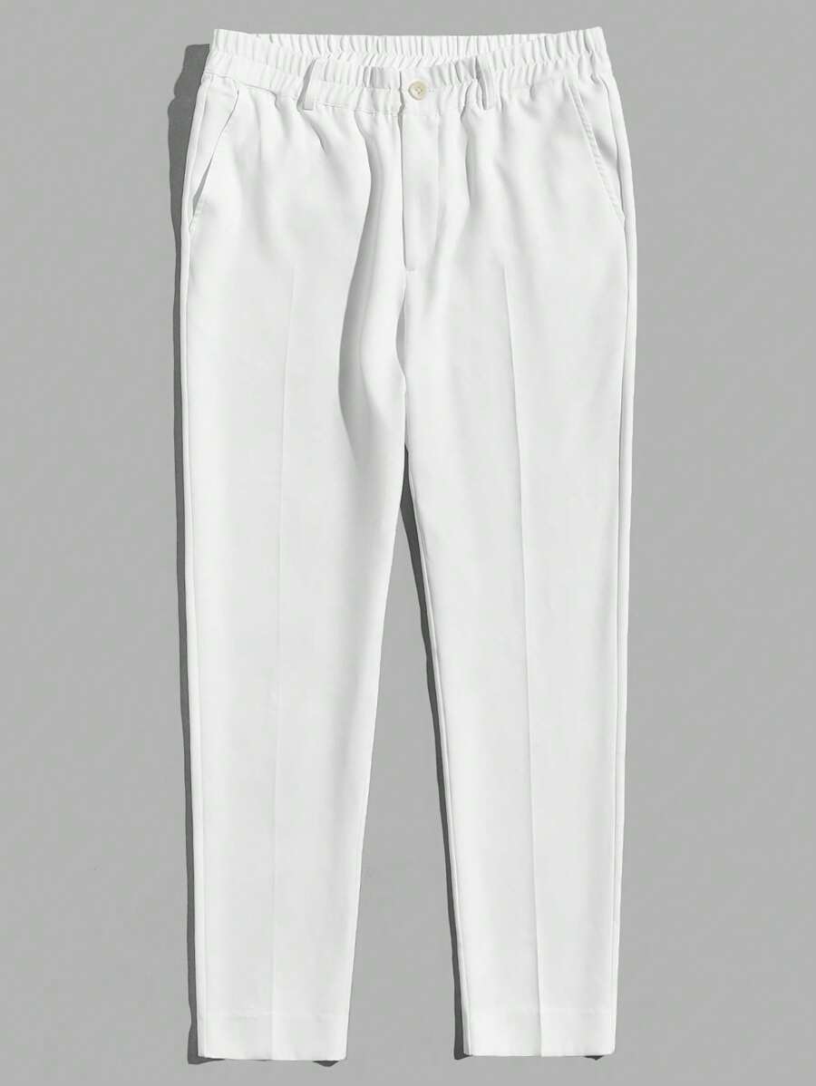 Manfinity VCAY Men Solid Slant Pocket Suit Pants