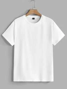 HIMLAND 3 pezzi Confezione T-shirt casual a maniche corte in maglia tinta unita da uomo