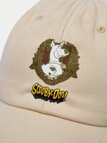 SCOOBY-DOO X SHEIN Casual Fashion Letter & Cartoon Pattern Baseball Cap - Khaki - View 3