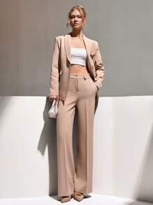 CLARA VERO Conjunto de mujer de dos piezas: chaqueta tipo blazer y pantalón