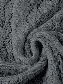 DreamSkyne Cárdigan con cordón y lazo de crochet de unicolor para playa o resort, talla grande, de uso occidental - Gris Oscuro - Ver 5