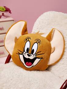 TOM & JERRY X SHEIN Gối ném bằng vải nhung hoạt hình dễ thương, chất liệu mềm mại, thích hợp để trang trí nhà cửa, văn phòng hoặc ô tô - Nhiều màu - Xem 5