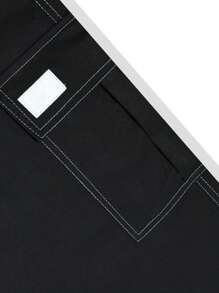 Manfinity Homme Pantalones cargo casuales y versátiles con cordón en la cintura para hombres