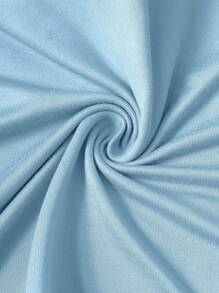 Manfinity Homme Men's Casual Round Neck Short Sleeve T-Shirt With Letter Print, Summer - Baby Blue - View 6