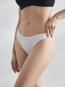 Ocili 女士纯色舒适丁字裤 - 白色 - 查看 5