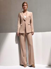 CLARA VERO Conjunto de mujer de dos piezas: chaqueta tipo blazer y pantalón