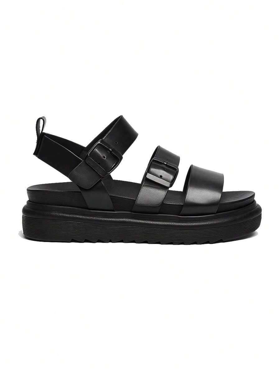 brave soul Chunky Platform Sandal, Black - màu đen - Xem 1