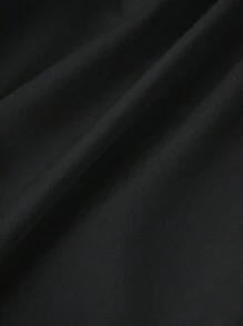 Chiquease 女式休闲纯色露背吊带中长连衣裙，夏季 - 黑色 - 查看 3