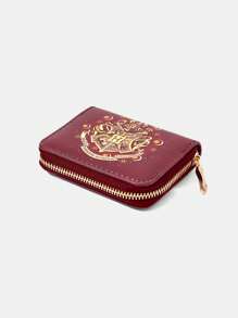 HARRY POTTER X SHEIN 1pc Four School Design Compact Women Zipper Coin Purse - Multicolor - View 3