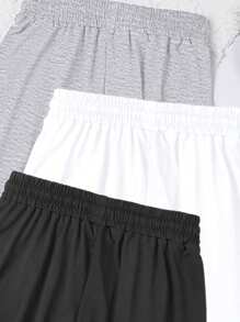 Women's Casual Solid Color Shorts For Summer, Versatile - Black - View 4