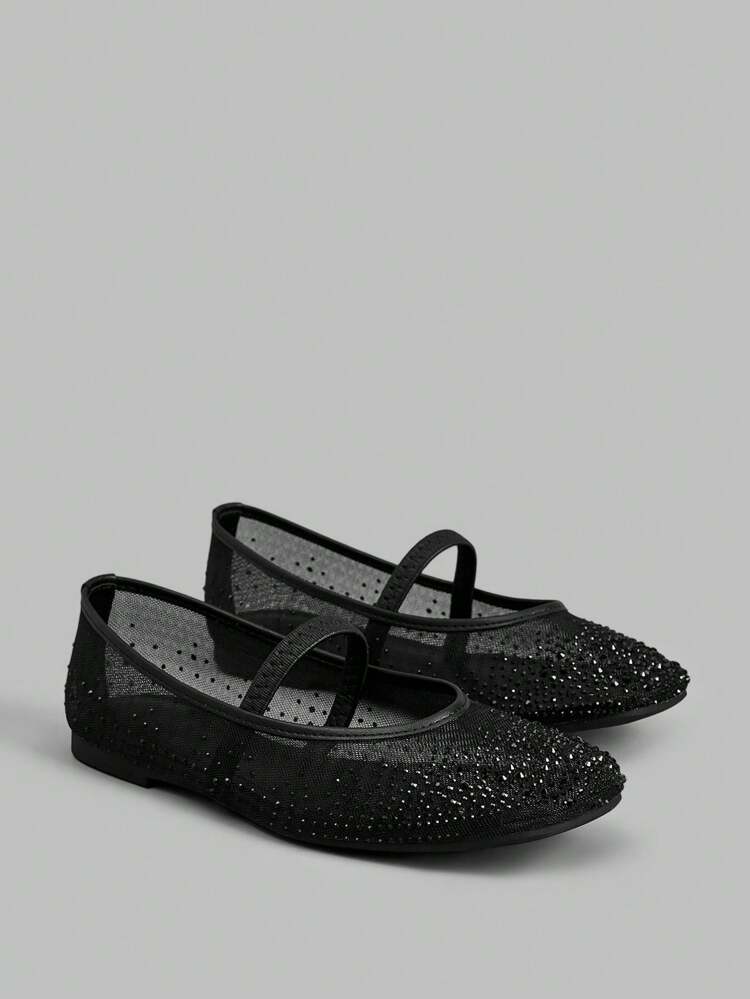 Women Mary Jane Mesh Breathable Flat Shoes For Christmas