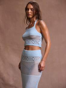 Musera Resort Crochet Knit Halter Neck Top Summer, Ibiza Fits, Holiday, Vacation, Sexy, Romantic, Beach Swim Elegant 4th July