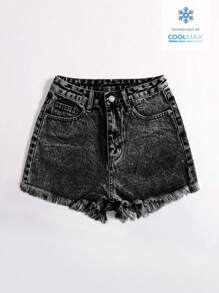 GlowEve 女式口袋磨边休闲百搭牛仔短裤