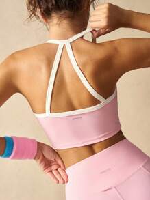 VARSIVA Women's Sports Bra/Halter Neck Swimsuit, Fashionable Gym Top For Summer - Multicolor - View 7