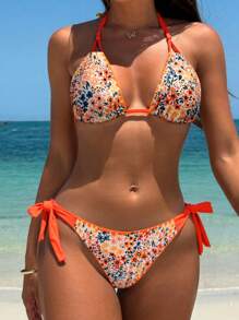 Swim Vcay 女士时尚印花沙滩度假泳衣套装 - 彩色 - 查看 5