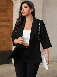 Celure Blazer fin vintage décontracté à manches 3/4, à la mode, printemps et été