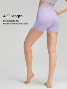GLOWMODE 4.3" FeatherFit™ Crossover Cutie Biker Shorts Low Impact Cycling Running Gym Workout Summer