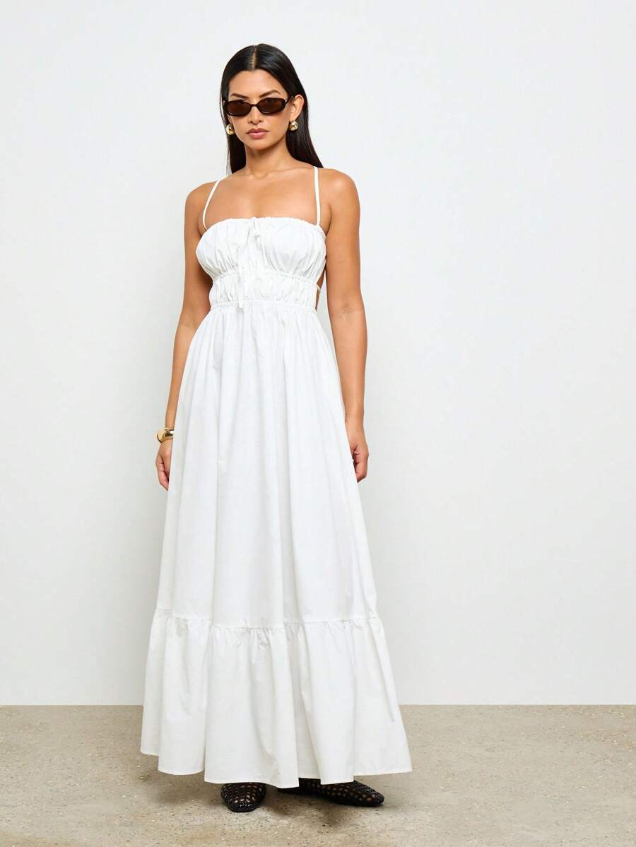 maxi dress back detail Dressing Up Black One Shoulder Maxi Dress With Open Back Detail – Club L  London