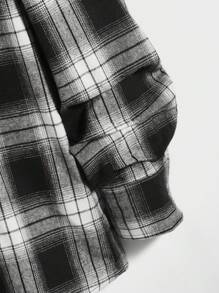 GENTILAND Men Cotton Plaid Print Shirt Without Tee, Flannel Shirt, Fall