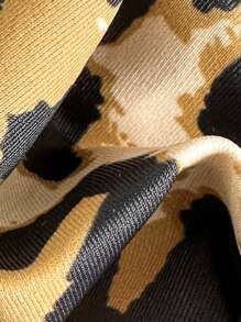 Swim Vcay 3pcs/Set Halter Sexy Leopard Bikini With Criss-Cross Straps, Detachable Set For Summer Beach Vacation - Multicolor - View 6