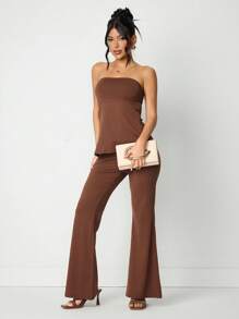 SHEIN SXY Damen, Frauen Gold Metall Clutch Tasche, Umhängetaschen, modisch, elegant, schlicht, personalisiert, vielseitig, klassisch, geprägtes Kunstleder, große Hardware Schnalle Dekoration, für Pendeln, Büro, Date, Alltag, Einkaufen, Nachmittagstee - Beige - Übersicht 8