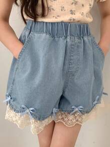 DAZY Tween Girls Denim Shorts,Girls Summer Outfits,Back To School Clothes - Light Wash - View 4