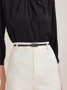 MOTF PREMIUM RHINESTONE DECORATION THIN BELT - Black - View 7