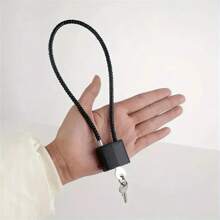 1 Piece Steel Cable Lock, Cabinet Handle Padlock, 15 Inch Steel Cable Lock, Suitable For Storage Cabinets, Filing Cabinets, Wardrobe Small Fences, Refrigerator Doors, Small Sheds, Pet Door Locks