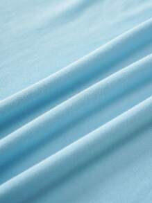 Mystic heart FRIENDS X SHEIN Men's Summer Casual Letter Printed Short Sleeve T-Shirt - Blue - View 8