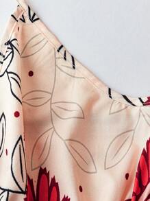 Flirla Bohemian Style Print Beach Slip Dress - Orange - View 5