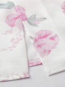 Irokai White,Summer,Jamican,Traditional,Vacation,Holiday Japanese Women's Floral Print Pink Yukata Kimono Style Robe,Modified Bowknot Festival Dress - Baby Pink - View 8