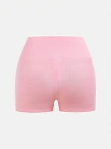 SHEIN Girlism 少女初秋/春季休闲三件套：拉链立领紧身长袖上衣、无袖短款背心和运动短裤。买一送三套装，返校装，可爱，适合节日家庭户外春季野餐日常穿着，适合各种场合 - 粉色 - 查看 6