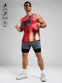 Acti Log Men's Drawstring Waist Pocket Casual Gym Workout Shorts - Multicolor - View 8