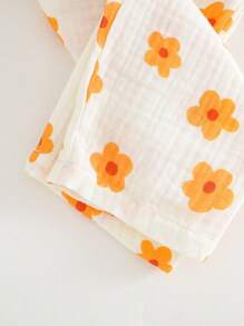 Cozy Pixies Bộ 2 món áo cardigan tay ngắn cổ ve họa tiết hoa cho bé gái và quần cạp chun - Màu be - Xem 4