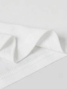 INAWLY 女式常规乡村热带海滩度假风格休闲早午餐连衣裙，乡村热带花卉芙蓉植物图案印花修身性感吊带背心，甜美休闲夏季短袖 - 白色 - 查看 4