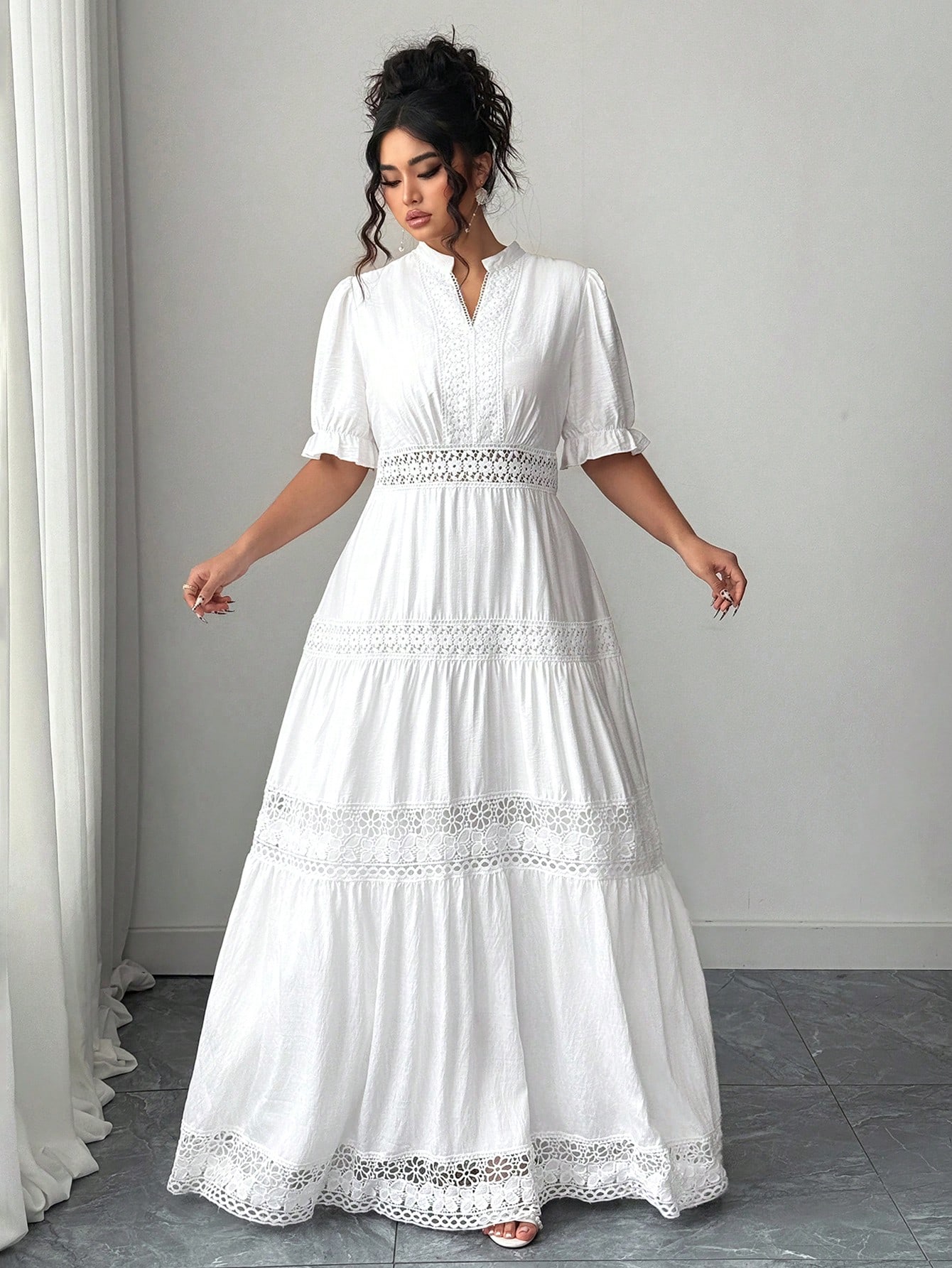 SHEIN Tall فستان ماكسي أنيق وملائم للسيدات البدينا...