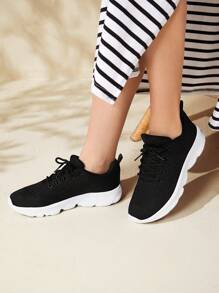 CUCCOO BASICS Sapatos femininos Moda Confortável Leve Corrida Ao Ar Livre Tênis Preto para Férias de Verão, Sapatos Esportivos de de Verão, Sapatos Casuais, De Volta às Aulas, Sapatos de Estudante Universitário, Sapatos de Natal, Outono, Ano Novo e Férias