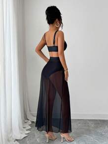 Elenzga Summer Fashion Sexy Two-Piece Swimsuit & Beach Cover Up