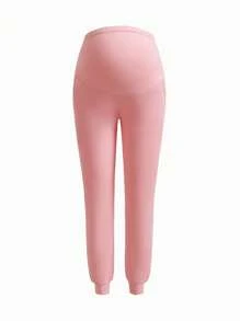 SHEIN 2pcs Solid Color Casual Ankle-Tied Pocket Long Leggings Set