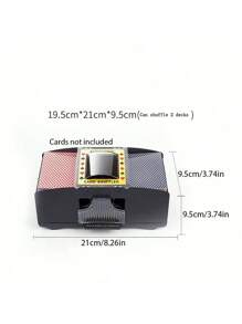 洗牌机 2/4 副牌自动电动扑克牌洗牌机电池供电扑克洗牌机适合家庭聚会游戏 - 彩色 - 查看 9