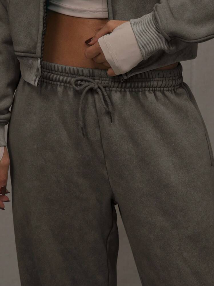 MUSERA Washed Drawstring Waist Joggers Vacation Casual Airport Summer Active Graduation Teacher Pants For Women Back To School Fall Autumn Holiday - Dark Grey - View 5