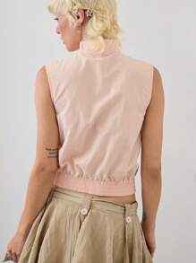 COUREZ Tech Gilet With Ruching /Y2K StreetWear Summer Outfits For Women Summer Tops Vintage