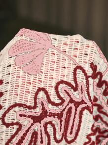 AXEPEAK Cashew Flower Printed Loose Fit Knit Polo Shirt For Men